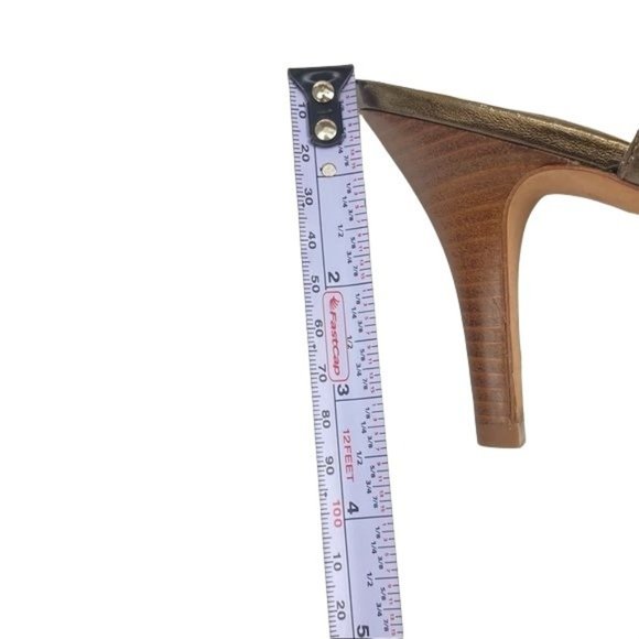 Cole Haan Gold Strappy Heeled Sandals 9B - Picture 9 of 11